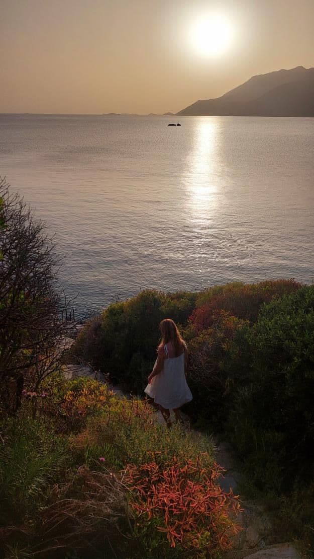 Empty beach with the sunbeds in Kaputaş beach